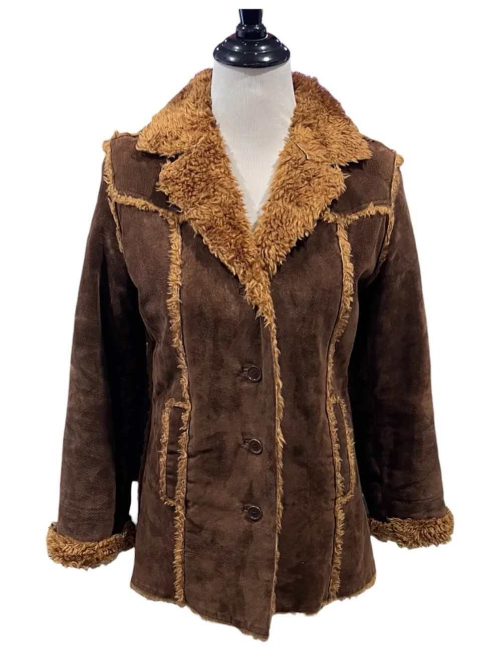 Kenneth Cole Reaction Vintage Suede Leather Jacket Size 6